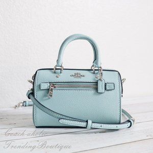 MWT Coach Crossgrain Leather Micro Rowan Seafoam